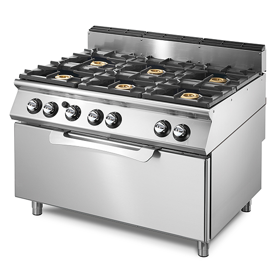 VS70120CFGG || GAS RANGE ON STATIC MAXI GAS OVEN , 6 BURNER
